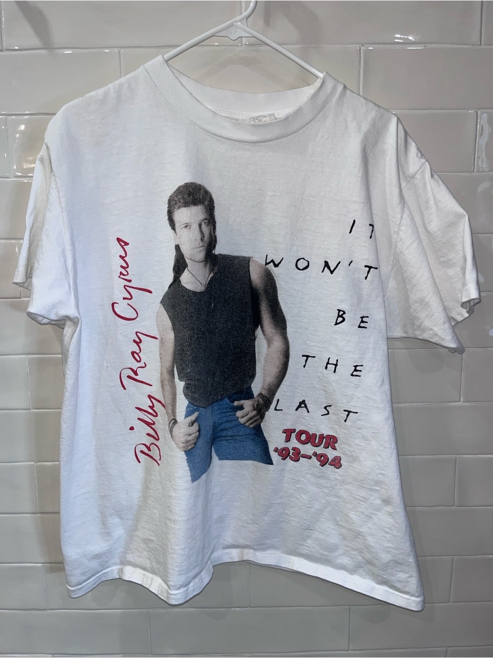 Vintage 1990's Billy Ray Cyrus Tour Tee - Rare Disney Workout Wear Tag
